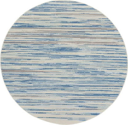 Nourison - Jubilant 8 x Round Blue Area Rug - JUB04-99446764171 veiw 1