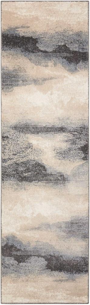 Nourison - Maxell MAE06 Grey and Ivory 22in x 10 Stormcloud Hallway Rug - MAE06-99446000774 veiw 1