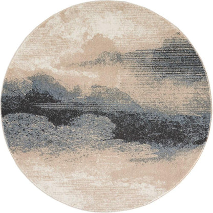 Nourison - Maxell MAE06 Grey and Ivory 310in x Round Area Rug - MAE06-99446219879 veiw 1