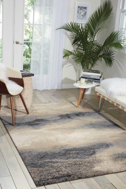 Nourison - Maxell MAE06 Grey and Ivory 66in x 96in Large Stormcloud Rug - MAE06-99446001047 veiw 2