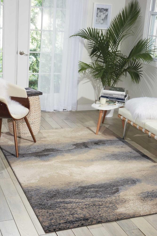 Nourison - Maxell MAE06 Grey and Ivory 710in x 106in Oversized Stormcloud Rug - MAE06-99446340825 veiw 2