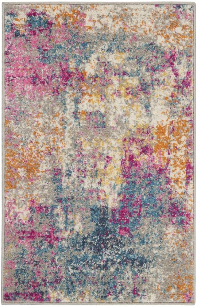 Nourison - Passion 110in x 210in Ivory Multicolor Area Rug - PSN36-99446780317 veiw 1