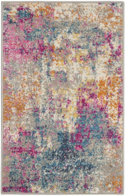 Nourison - Passion 110in x 210in Ivory Multicolor Area Rug - PSN36-99446780317 veiw 1