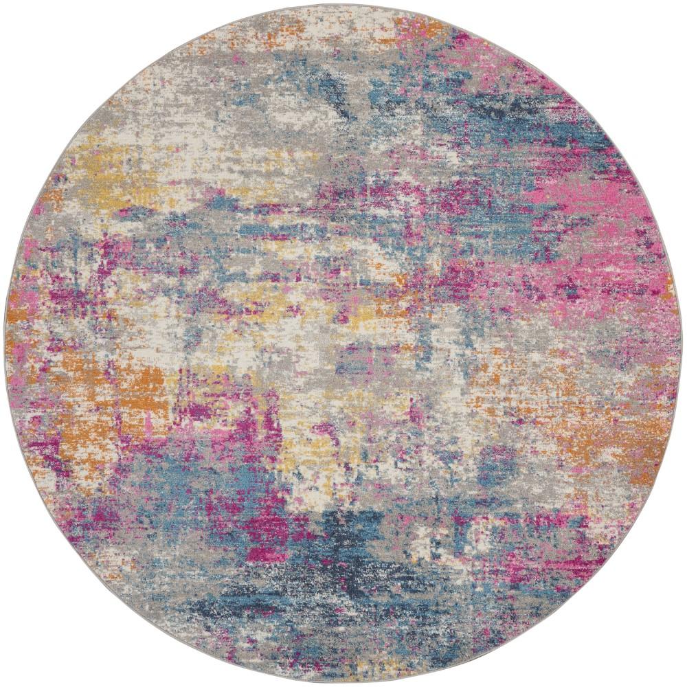 Nourison - Passion 4 x Round Ivory Multicolor Area Rug - PSN36-99446780423 veiw 1