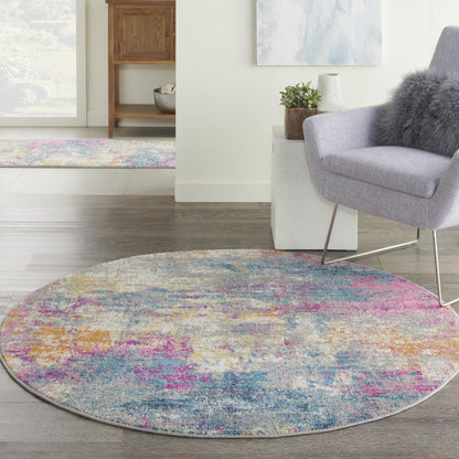 Nourison - Passion 4 x Round Ivory Multicolor Area Rug - PSN36-99446780423 veiw 2