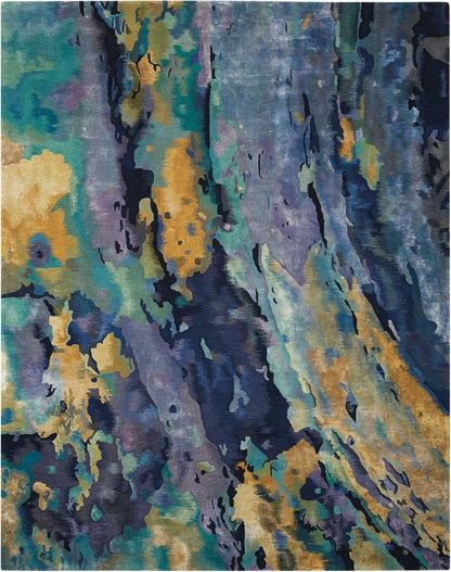 Nourison - Prismatic PRS09 Blue and Gold 99in x 139in Oversized Rug - PRS09-99446354594 veiw 1