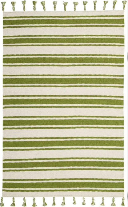 Nourison - Rio Vista DST01 White and Green 4 x 66in Area Rug - DST01-99446392657_CLOSEOUT veiw 1