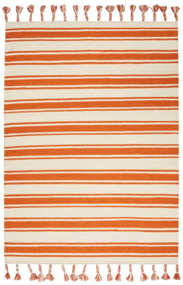 Nourison - Rio Vista DST01 White and Orange 5 x 76in Area Rug - DST01-99446391612_CLOSEOUT veiw 1