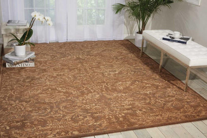 Nourison - Silken Allure SLK19 Brown 79in x 99in Rug - SLK19-99446154095_CLOSEOUT veiw 2