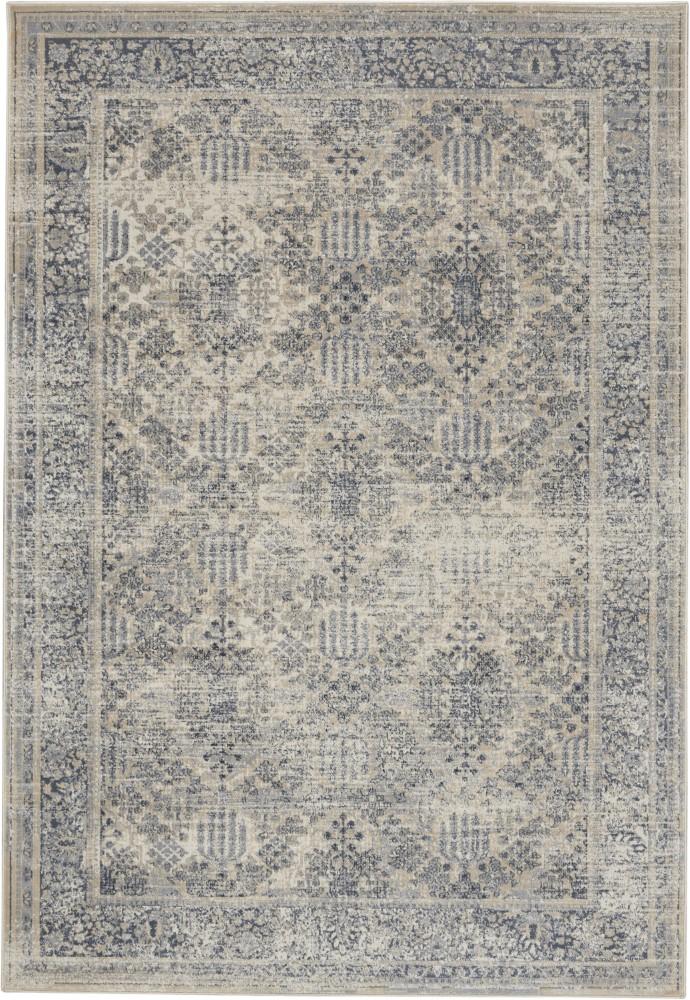 Malta by Kathy Ireland Home - MAI12 Ivory/Blue 53in x 77in Area Rug - MAI12-99446495082 - CLOSEOUT veiw 1
