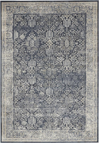 Malta by Kathy Ireland Home - MAI12 Navy/Ivory 53in x 77in Area Rug - MAI12-99446495129 - CLOSEOUT veiw 1