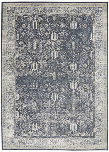 Malta by Kathy Ireland Home - MAI12 Navy/Ivory 710in x 1010in Area Rug - MAI12-99446495136 - CLOSEOUT veiw 1