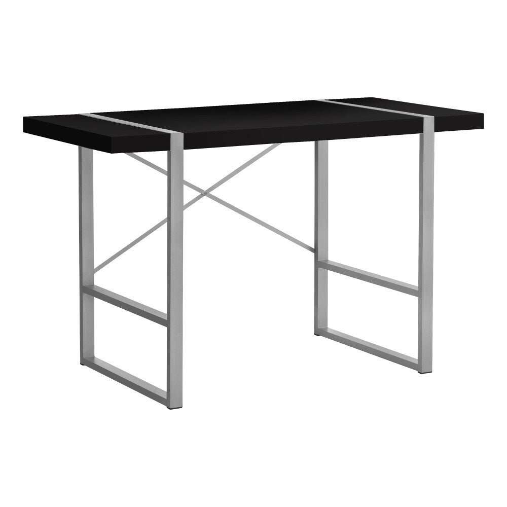 Monarch Specialties - Computer Desk, Home Office, Laptop, 48inL, Work, Metal, Laminate, Black, Grey, Contemporary, Modern - I-7664 veiw 1