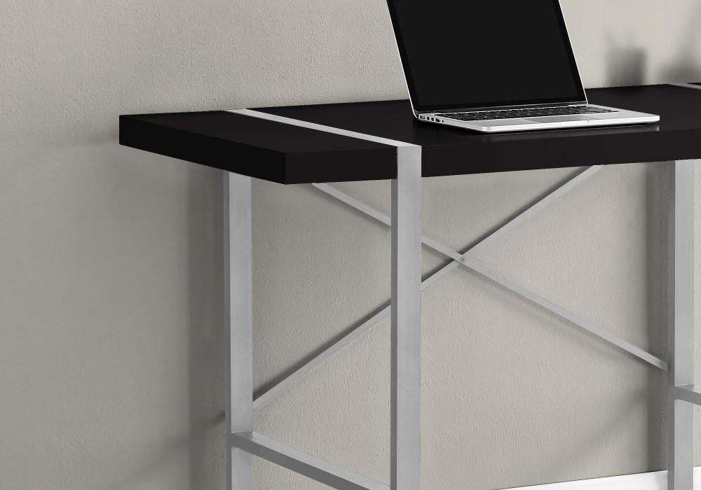 Monarch Specialties - Computer Desk, Home Office, Laptop, 48inL, Work, Metal, Laminate, Black, Grey, Contemporary, Modern - I-7664 veiw 3
