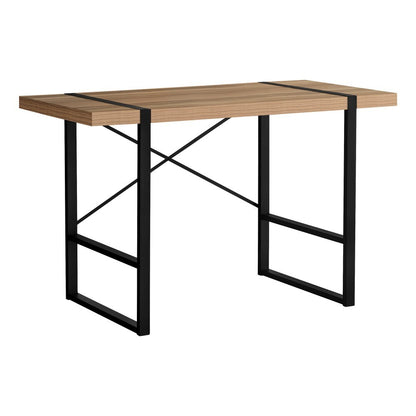 Monarch Specialties - Computer Desk, Home Office, Laptop, 48inL, Work, Metal, Laminate, Brown, Black, Contemporary, Modern - I-7657 veiw 1