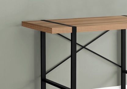 Monarch Specialties - Computer Desk, Home Office, Laptop, 48inL, Work, Metal, Laminate, Brown, Black, Contemporary, Modern - I-7657 veiw 2