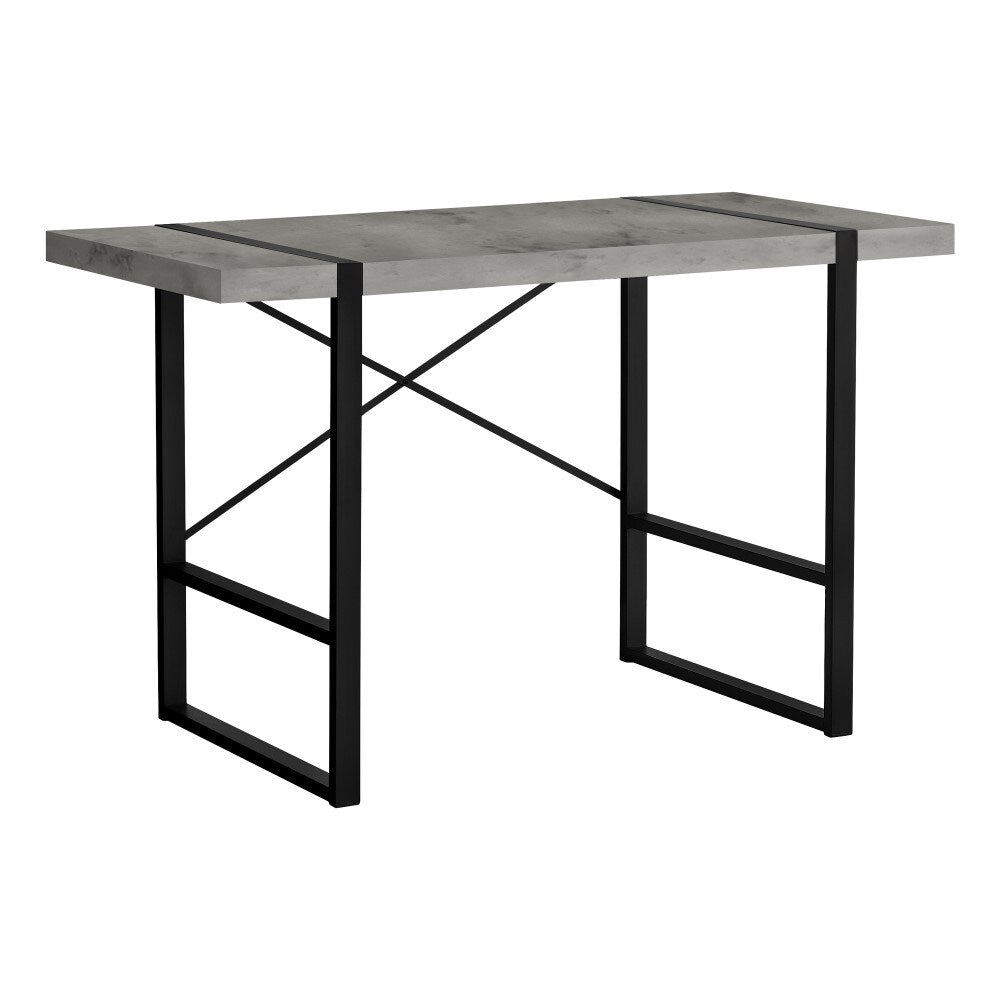 Monarch Specialties - Computer Desk, Home Office, Laptop, 48inL, Work, Metal, Laminate, Grey, Black, Contemporary, Modern - I-7661 veiw 1