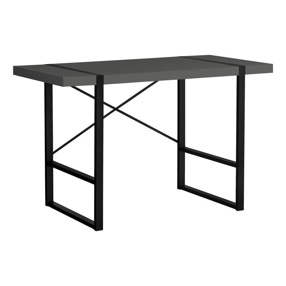 Monarch Specialties - Computer Desk, Home Office, Laptop, 48inL, Work, Metal, Laminate, Grey, Black, Contemporary, Modern - I-7660 veiw 1