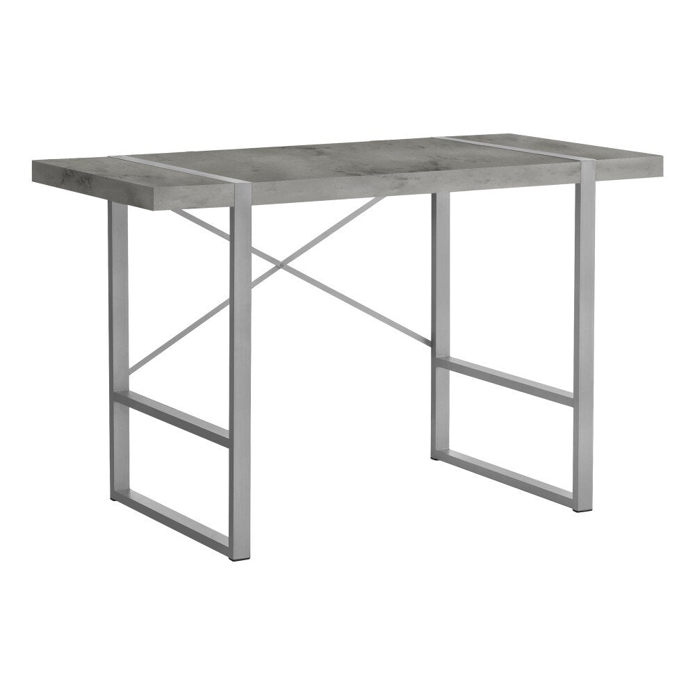 Monarch Specialties - Computer Desk, Home Office, Laptop, 48inL, Work, Metal, Laminate, Grey, Contemporary, Modern - I-7662 veiw 1
