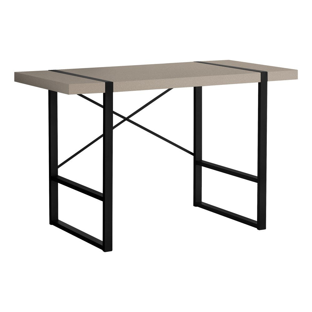 Monarch Specialties - Computer Desk, Home Office, Laptop, 48inL, Work, Metal, Laminate, Beige, Black, Contemporary, Modern - I-7659 veiw 1