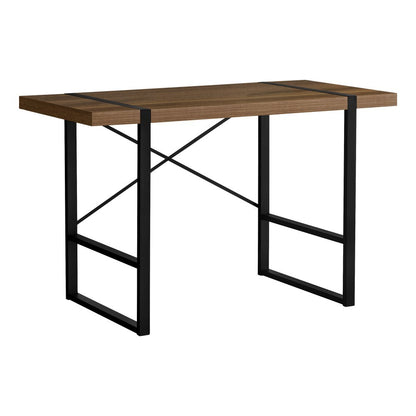 Monarch Specialties - Computer Desk, Home Office, Laptop, 48inL, Work, Metal, Laminate, Walnut, Black, Contemporary, Modern - I-7655 veiw 1