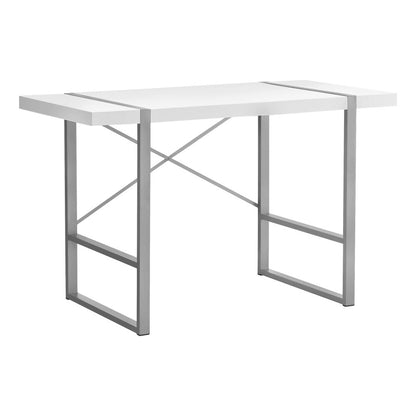 Monarch Specialties - Computer Desk, Home Office, Laptop, 48inL, Work, Metal, Laminate, White, Grey, Contemporary, Modern - I-7663 veiw 1