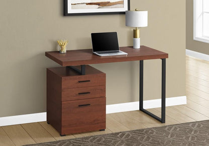 Monarch Specialties - Computer Desk, Home Office, Laptop, Left, Right Set-Up, Storage Drawers, 48inL, Work, Metal, Laminate, Brown, Black, Contemporary, Modern - I-7641 veiw 2