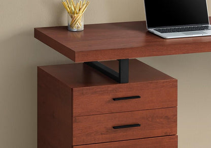 Monarch Specialties - Computer Desk, Home Office, Laptop, Left, Right Set-Up, Storage Drawers, 48inL, Work, Metal, Laminate, Brown, Black, Contemporary, Modern - I-7641 veiw 3