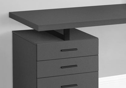 Monarch Specialties - Computer Desk, Home Office, Laptop, Left, Right Set-Up, Storage Drawers, 48inL, Work, Metal, Laminate, Grey, Black, Contemporary, Modern - I-7645 veiw 3