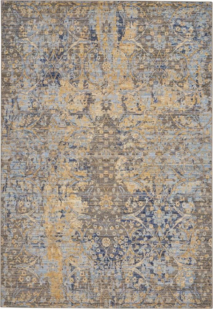 Nourison - Majestic 56in x 8 Beige and Blue Vintage Area Rug - MST01-99446712899_CLOSEOUT veiw 1
