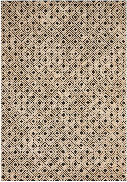 Nourison - Deco Mod DEC02 Black/Beige 53in x 74in Area Rug - DEC02-99446401090_CLOSEOUT veiw 1