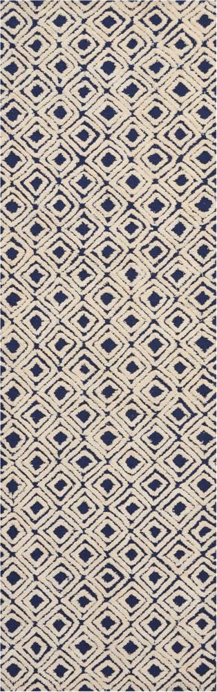Nourison - Deco Mod DEC02 Navy/Ivory 23in x 76in Hallway Rug - DEC02-99446401038_CLOSEOUT veiw 1