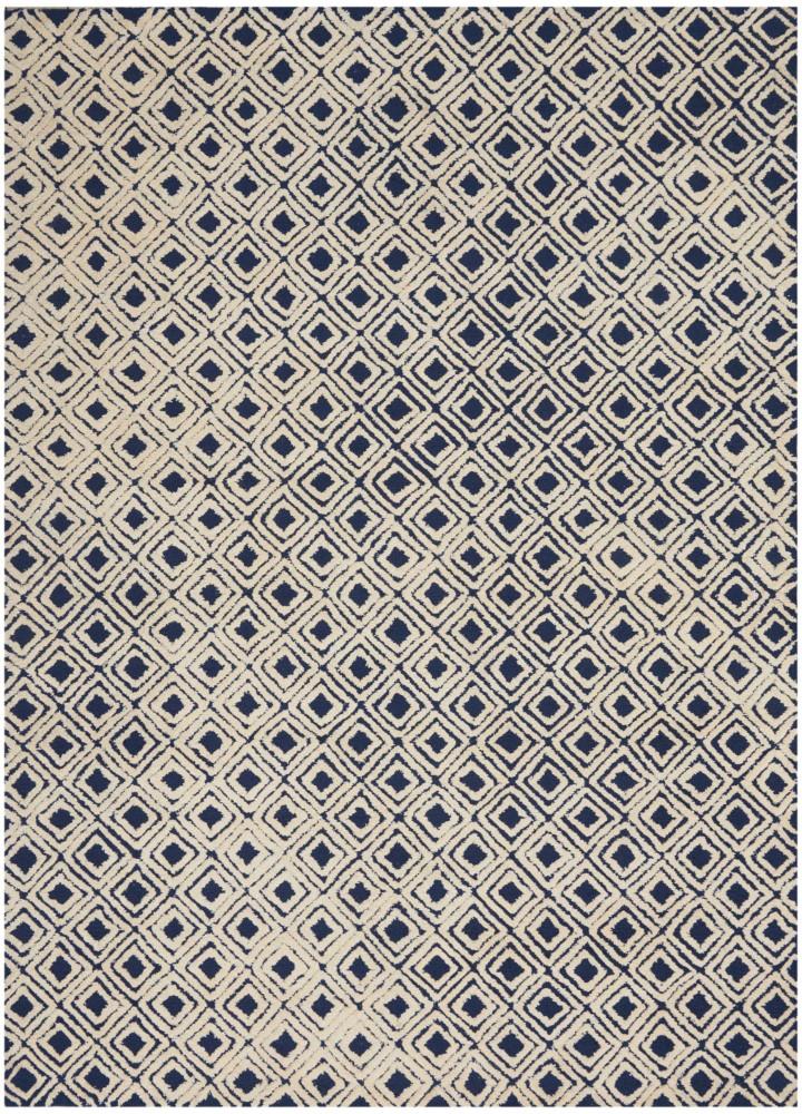 Nourison - Deco Mod DEC02 Navy/Ivory 96in x 13 Oversized Rug - DEC02-99446401069_CLOSEOUT veiw 1