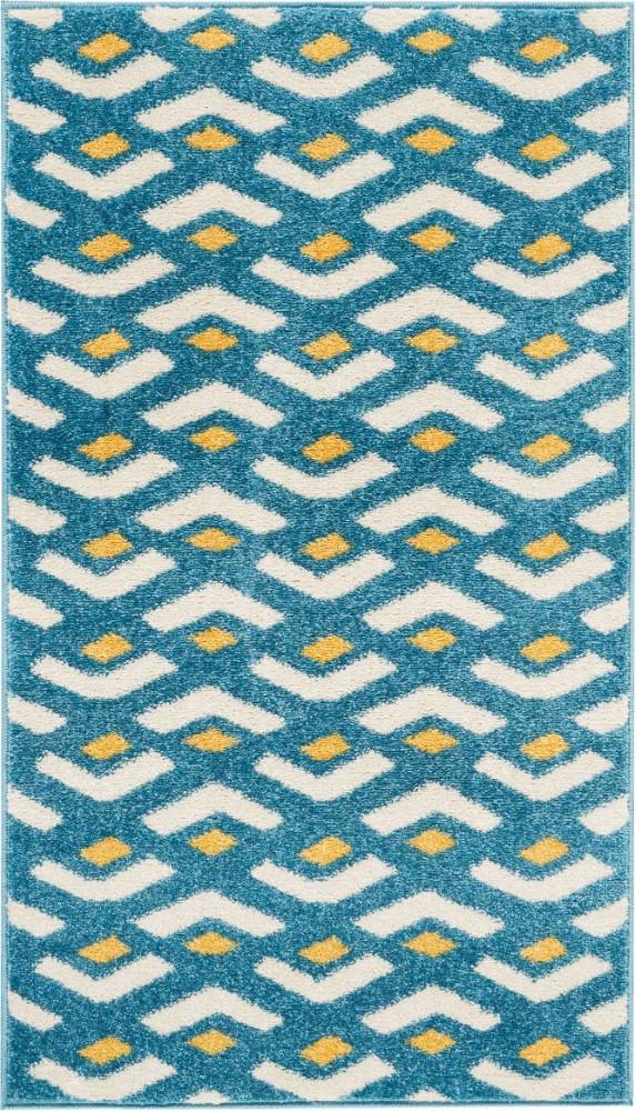 Nourison - Harper 22in x 39in Blue Retro Area Rug - DS300-99446406903 - CLOSEOUT veiw 1