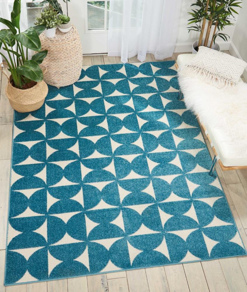 Nourison - Harper DS301 Blue 4x6 Area Rug - DS301-99446407092_CLOSEOUT veiw 2