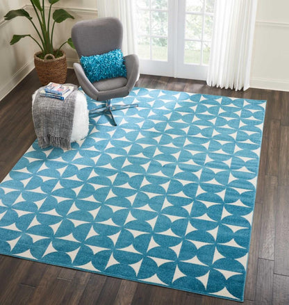 Nourison - Harper DS301 Blue 8x10 Large Rug - DS301-99446407115 - CLOSEOUT veiw 2
