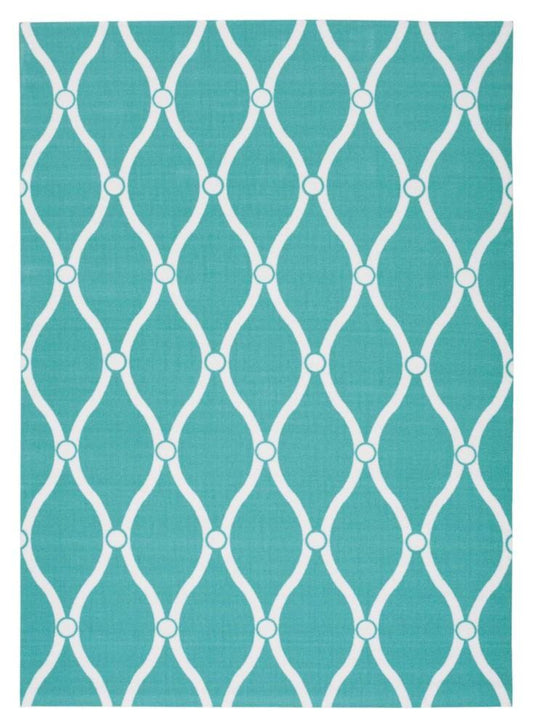 Nourison - Home & Garden RS089 Blue 10x13 Rug - RS089-99446207852_CLOSEOUT veiw 1