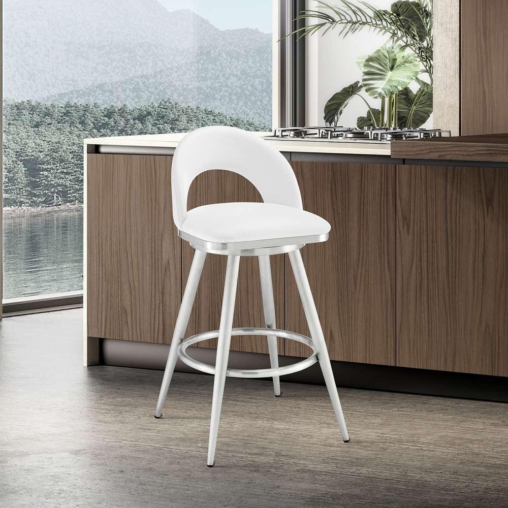 Armen Living Lottech Swivel Counter Stool - Thumbnail 4
