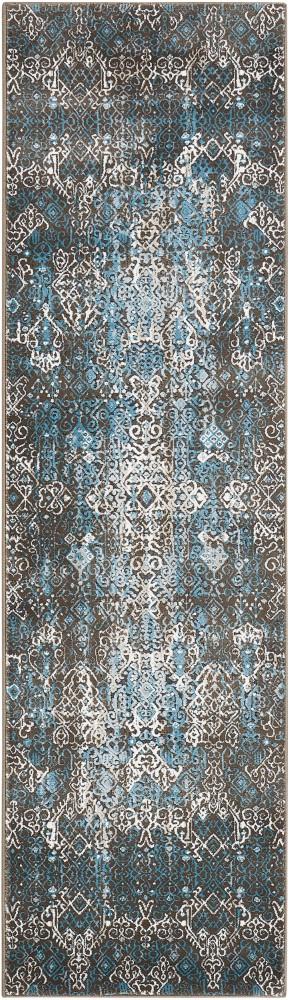 Nourison - Karma KRM04 Blue 22in x 76in Hallway Rug - KRM04-99446341266_CLOSEOUT veiw 1