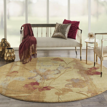 Nourison - Somerset ST18 Beige 79in x Round Rug - ST18-99446363220 veiw 2