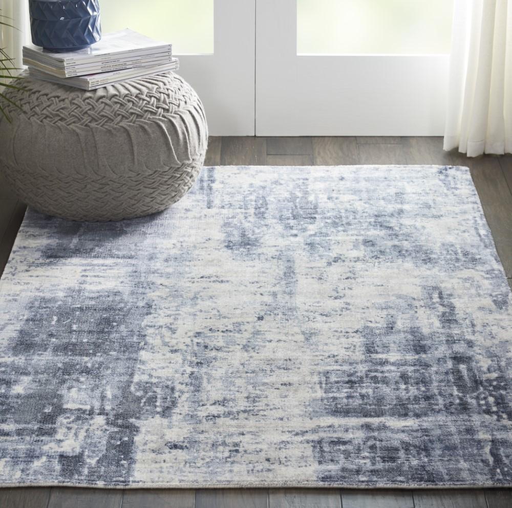Kathy Ireland Home - Safari Dreams KI372 Slate Blue and White 39in x 59in Area Rug - KI372-99446136008_CLOSEOUT veiw 3