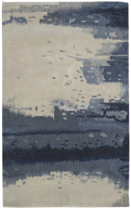 Calvin Klein - Home Luster Wash SW17 Blue 3x5 Area Rug - SW17-99446340849_CLOSEOUT veiw 1