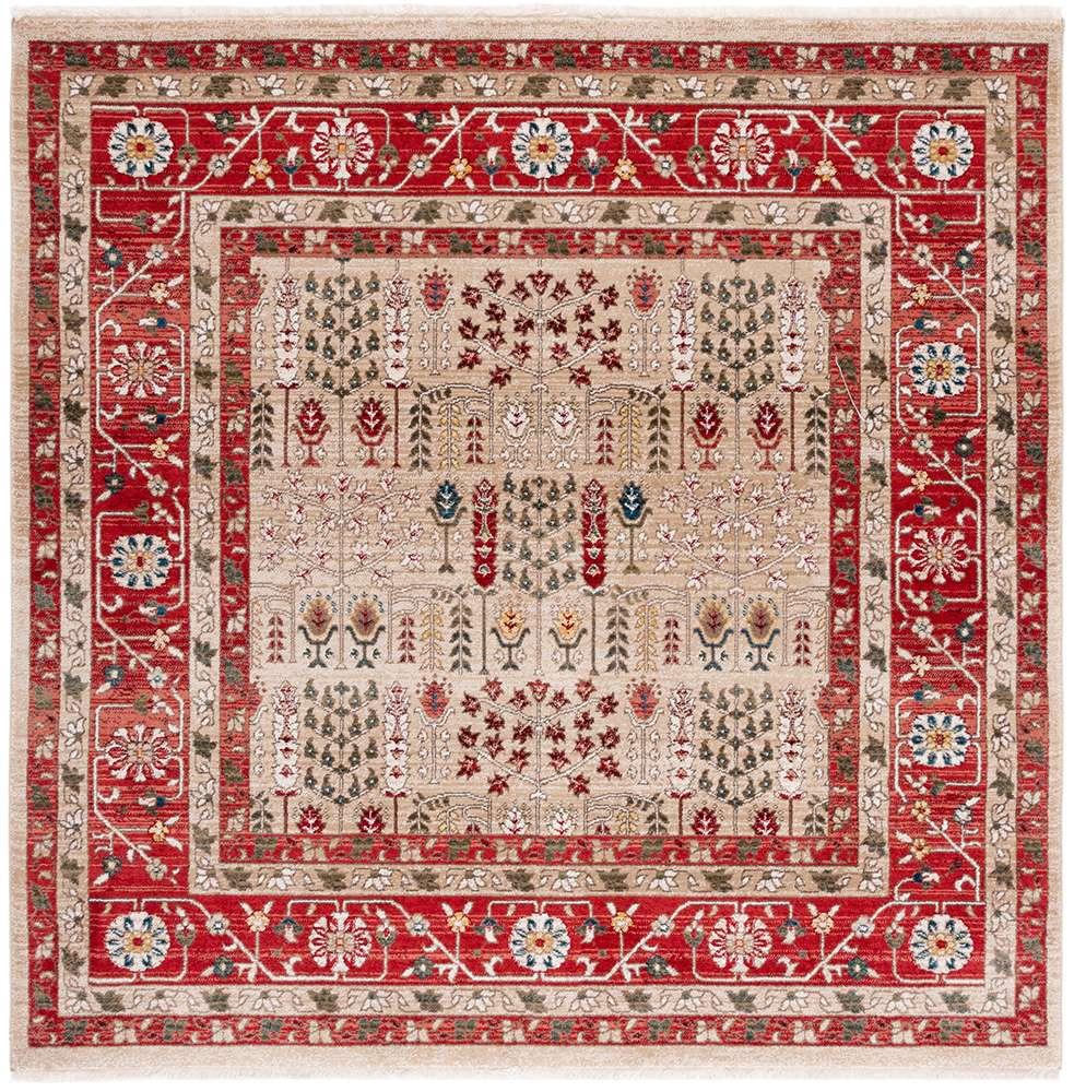 Lauren Ralph Lauren - Margaux Rug - 6-7in X 6-7in Square - Red / Beige veiw 1