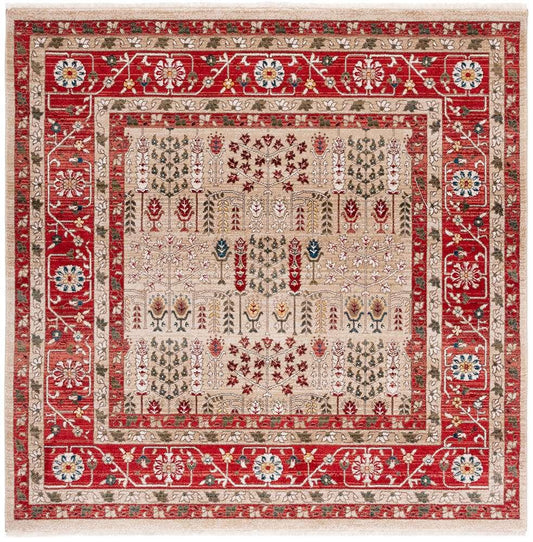 Lauren Ralph Lauren - Margaux Rug - 6-7in X 6-7in Square - Red / Beige veiw 1