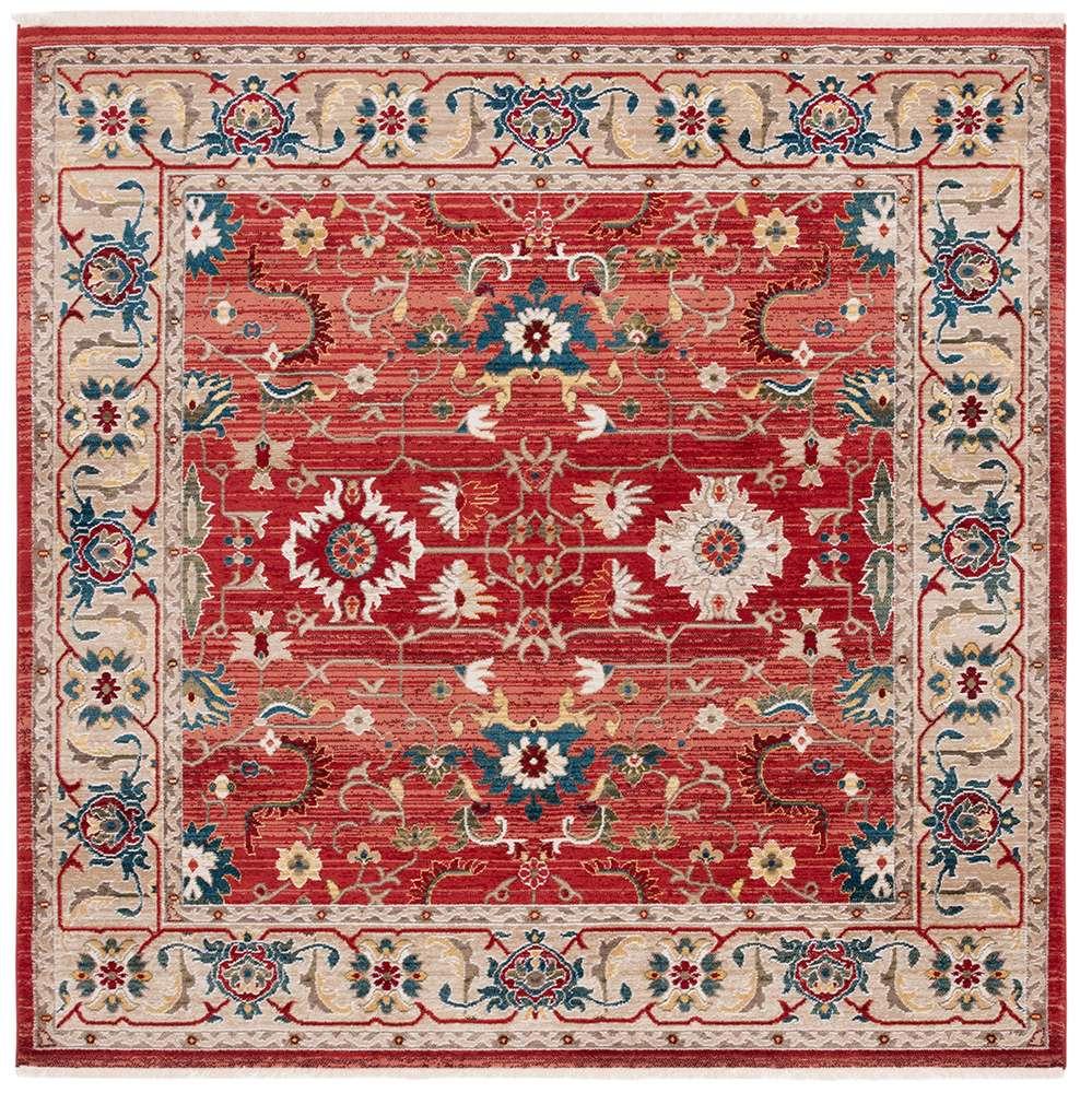 Lauren Ralph Lauren - Ines Rug - 6-7in X 6-7in Square - Red / Beige veiw 1
