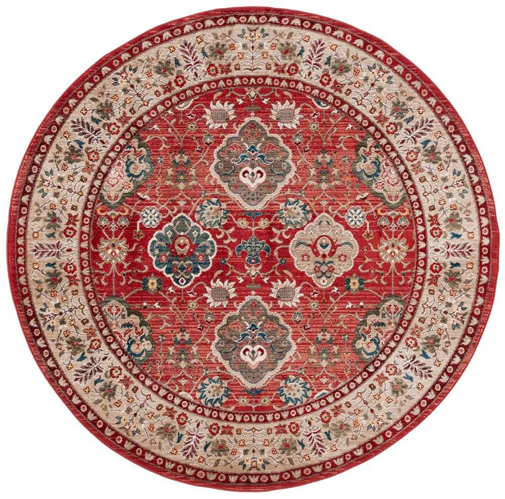 Lauren Ralph Lauren - Ariel Rug - 6-7in X 6-7in Round - Red / Beige veiw 1