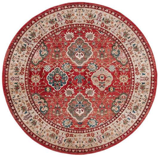 Lauren Ralph Lauren - Ariel Rug - 6-7in X 6-7in Round - Red / Beige veiw 1
