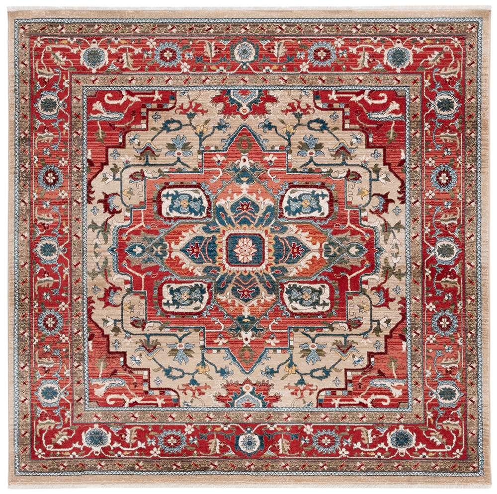 Lauren Ralph Lauren - Quentin Rug - 6-7in X 6-7in Square - Red / Beige veiw 1