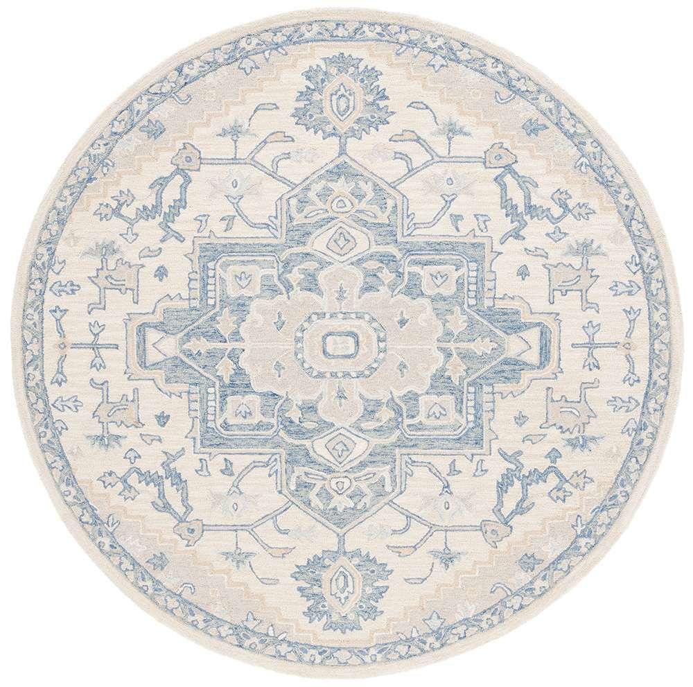 Lauren Ralph Lauren - Percy Rug - 7 X 7 Round - Ivory / Blue veiw 1