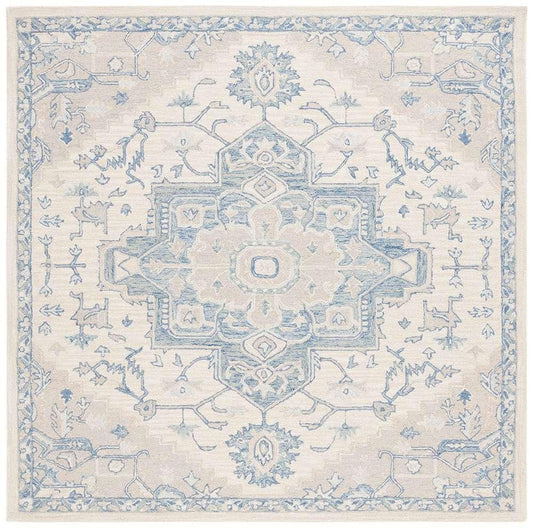 Lauren Ralph Lauren - Percy Rug - 7 X 7 Square - Ivory / Blue veiw 1